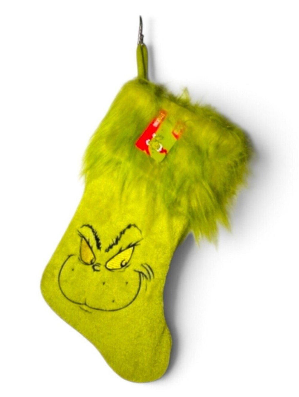The Grinch Dr. Seuss 20" Faux Fur Christmas Stocking NWT